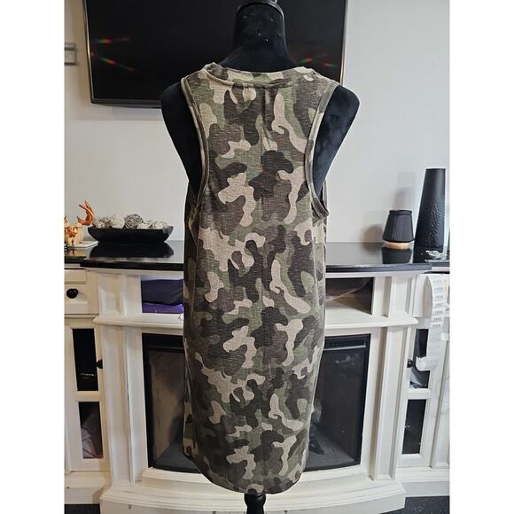 True Craft Dress Womens XL Camoflauge Sleeveless Ribbed Tshirt Dress - Picture 2 of 8